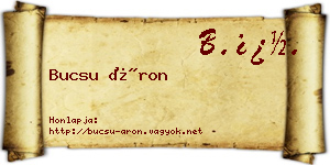 Bucsu Áron névjegykártya